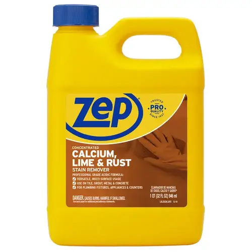 Calcium/Lime/Rust Cleaner, 32 oz, Liquid, Pungent, Light Yellow