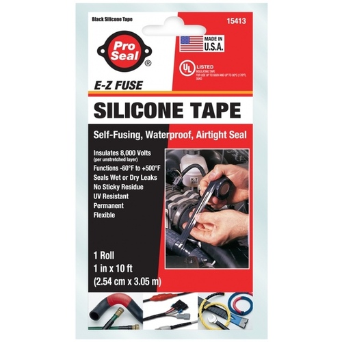 Super Glue Corp & Pro-Seal 15413-12 E-Z Fuse Tape (Rescue Tape) Black 10ft