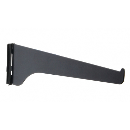 180 BLK 10 Shelf Bracket, 10 in L, Steel, Powder-Coated Black