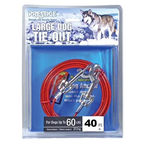 Tie- Out Cable for Large Sized Dog 40'