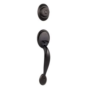 Dakota Single Cylinder Exterior Handleset SmartKey with RCAL Latch and 5303 Strike Satin Nickel Finish