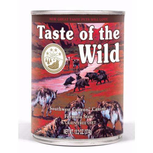 TASTE OF THE WILD SOUTHWEST CANYON STEW DOG FORMULA - 13.2 OZ CAN - pack of 12