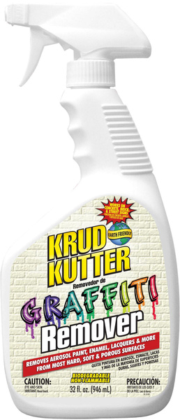 Krud Kutter GR326 Graffiti Remover, Liquid, Mild, Clear, 32 oz