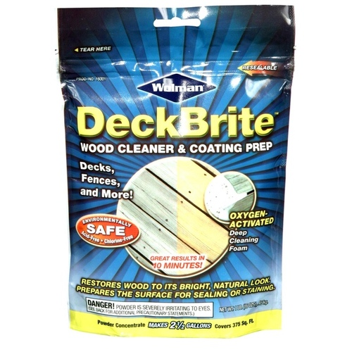 DeckBrite Wood Cleaner and Coating Prep, Solid, Characteristic, 1 lb, Pouch