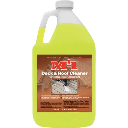 Deck Cleaner, Liquid, Mild, Yellow, 1 gal, Bottle - pack of 4