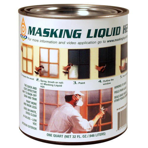 Masking Liquid H2O Clear Water-Based Acrylic 1 gal Clear