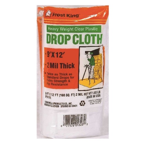 Drop Cloth 9 ft. W X 12 ft. L X 2 mil Plastic Clear - pack of 12