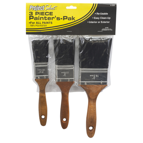 Paint Brush Set Project Select Assorted in. Flat