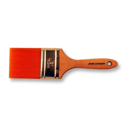 Just Paint Brush Straight Cut - 3 inch Beaver Tail Handle