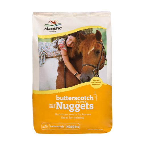 MANNA PRO PRODUCTS LLC 1000006 Bite-Size Nugget Horse Treats - Butterscotch 4-lbs