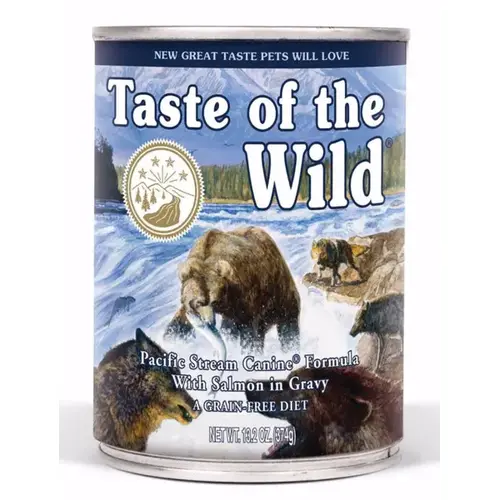 TASTE OF THE WILD PACIFIC STREAM SALMON IN GRAVY DOG FORMULA - 13.2 OZ CAN