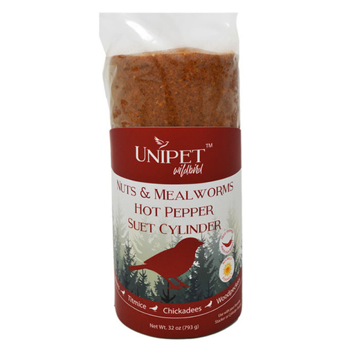 Wild Bird Nuts & Mealworms Hot Pepper Suet Cylinder