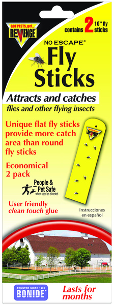 Bonide 46190 Fly Stick, Solid, 2 Pack Light Yellow - pack of 2