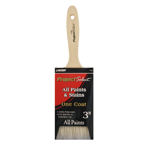 WC Paint Brush, 3 in W, 3-1/4 in L Bristle, Varnish Handle