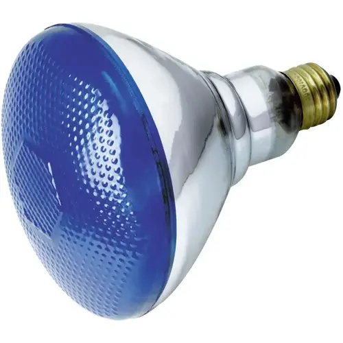 Incandescent Reflector Flood Light Bulb Weatherproof 100-Watt BR38 E26 Blue