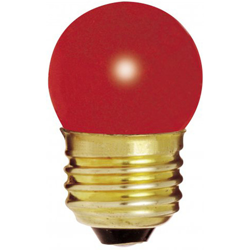 Satco 7 Watt Red Bulb Screw In