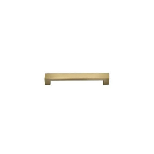 8" Center to Center Square Modern Cabinet Pull Satin Brass Finish