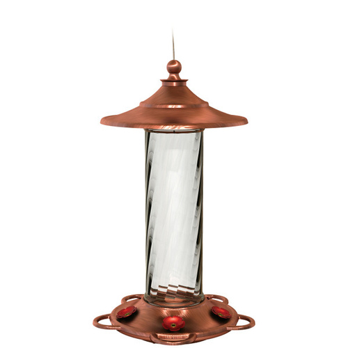 CLASSIC BRANDS LLC 34 Glory Hummingbird Feeder- Holds 14oz. Copper/Red