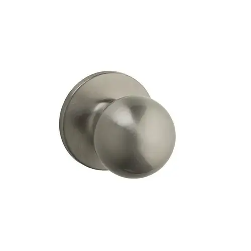 Regina Single Dummy Door Knob with Round Rose from the SafeLock Series Satin Nickel