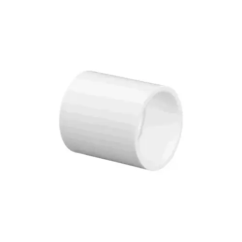 Pipe Coupling, 3/4 in, PVC, White, SCH 40 Schedule