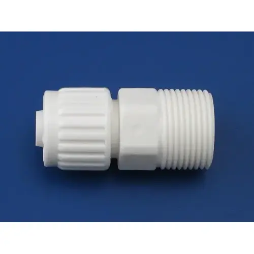 Flair-It 16868 Tube to Pipe Adapter, 1/2 x 3/4 in, PEX x MPT, Polyoxymethylene, White