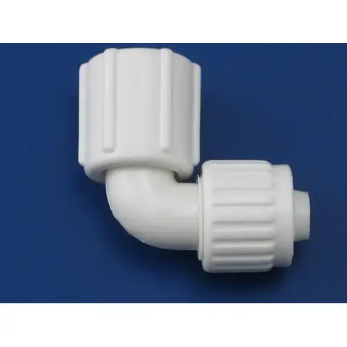 1/2 In. PEX x 1/2 In. FPT 90 Deg. Plastic Compression Female Swivel PEX Elbow (1/4 Bend)