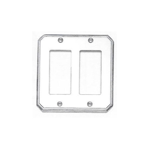 Double Rocker Traditional Switchplate Bright Chrome Finish