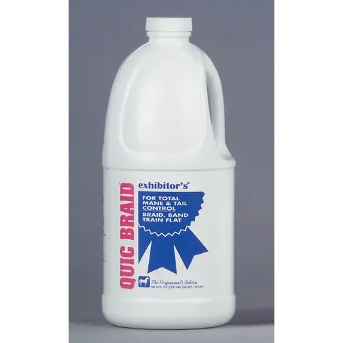 Exhibitor Labs 013-321344 EXHIBITOR LABS QUIC BRAID MANE & TAIL CONTROL FOR HORSES - 64 OZ