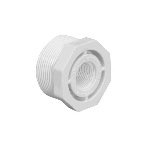 Lasco 439212BC Reducer Bushing, 1-1/2 x 1-1/4 in, MPT x FPT, PVC, SCH 40 Schedule
