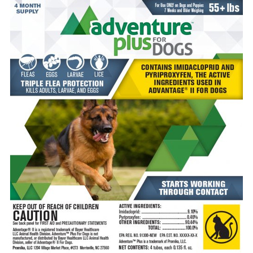 Promika, LLC 011-511130 Adventure Plus Flea Control For Dogs (55+ lbs)