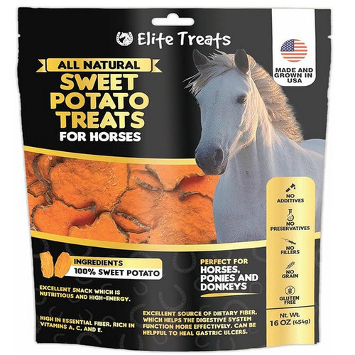 ELITE TREATS, LLC SPH08 Sweet Potato Equine Treats - 8 oz. Bag