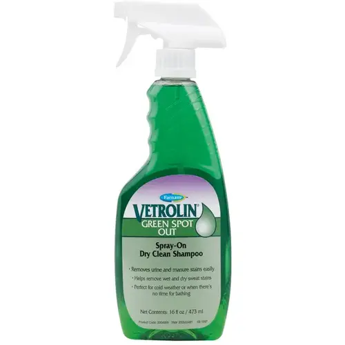 Vetrolin Green Spot Out Spray-On Dry Clean Shampoo 16-oz