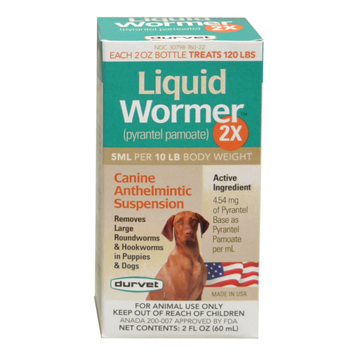 DURVET, INC. 011-1170 LIQUID WORMER 2X - 2 OZ