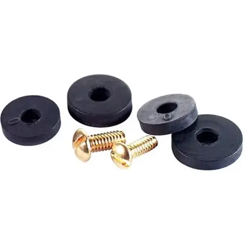 Flat Washer Kit 1/2" D Neoprene Black