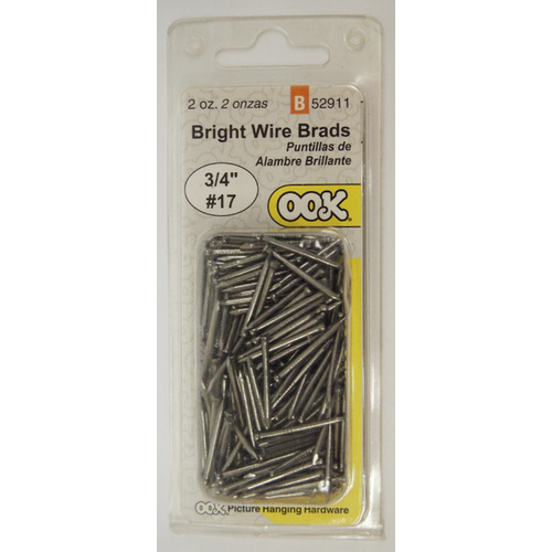 Brad Nails 17 Ga. X 3/4" L Bright Steel 1 pk 2 oz Bright