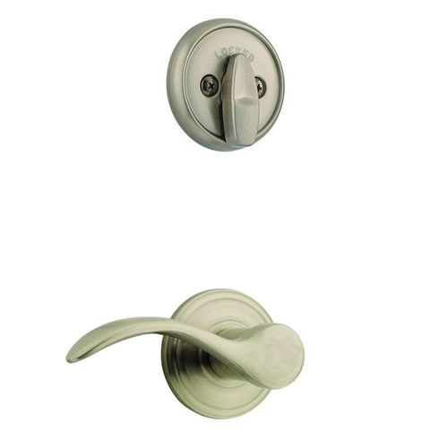 Left Hand Pembroke Lever Interior Single Cylinder Handleset Trim Satin Nickel Finish