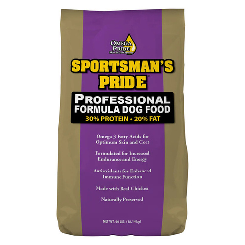 Sportsman's Pride 10184 Professional Formula Dog Food, Adult Breed, Dry, Chicken, 40 lb Bag