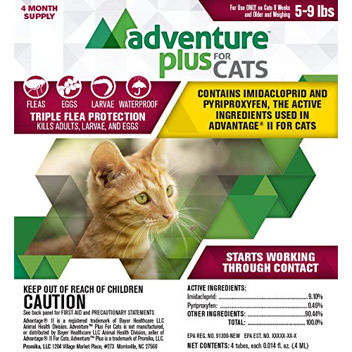 Promika, LLC 011-511125 Adventure Plus Flea Control for Cats (5-9 lbs)