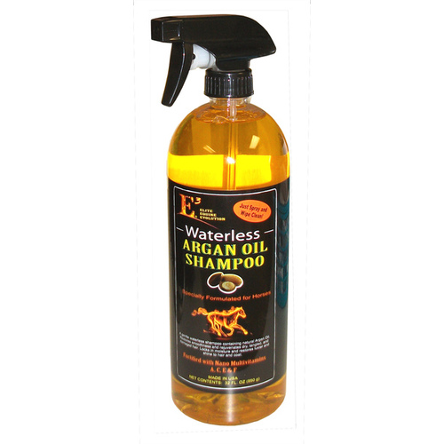 E3 Waterless Argan Oil Shampoo for Horses 32-oz Spray Bottle