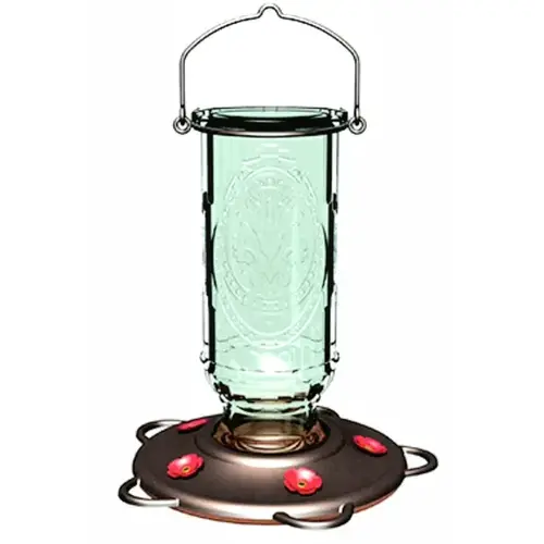 Vintage Hummingbird Feeder, 20-oz. Capacity Green/Bronze/Red