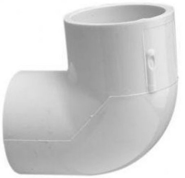 Lasco 406005BC Pipe Elbow, 1/2 in, Slip, 90 deg Angle, PVC, White, SCH 40 Schedule