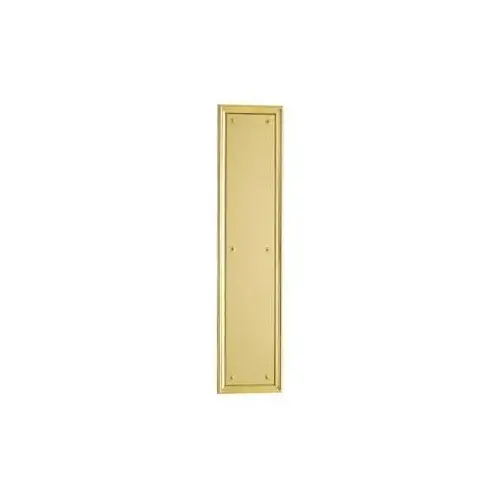 Nashville Push Plate, Lifetime PVD Polished Brass