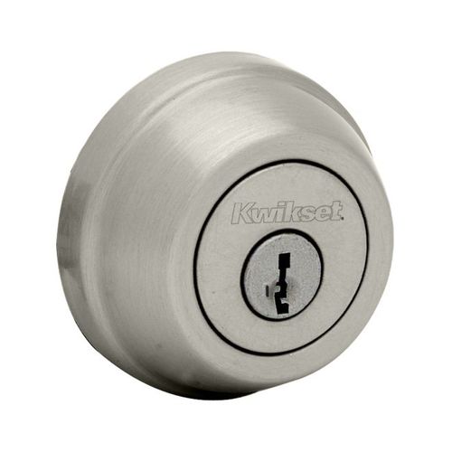 UL Single Cylinder Deadbolt with New Chassis SmartKey with RCAL Latch and RCS Strike Satin Nickel Finish