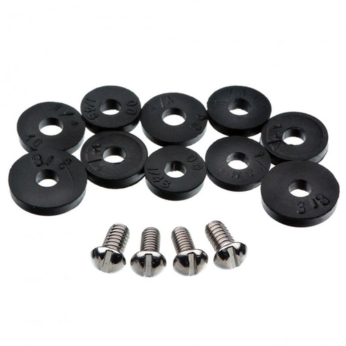 Faucet Washer Assortment, 13/32 in Dia, Rubber, For: Quick-Opening Style Faucets Black