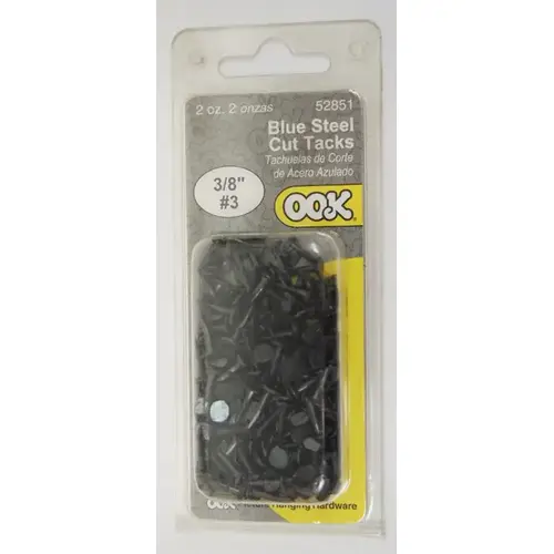 Cut Tack, 3/8 in L, Steel - pack of 6