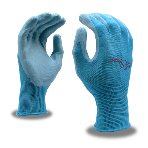 Cordova International Sourcing Co BL68242 Sprouts Weeder Garden Glove Nitrile-Coated Medium Turquoise Pair