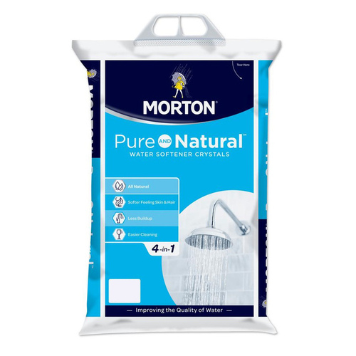 Morton Salt F149800000G Pure & Natural Water Softening Crystals, 50-Lbs.