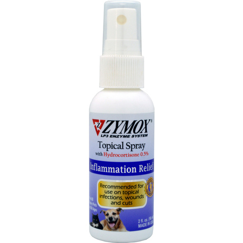 Zymox Pet Topical Spray 0.5% Hydrocortisone 2-oz