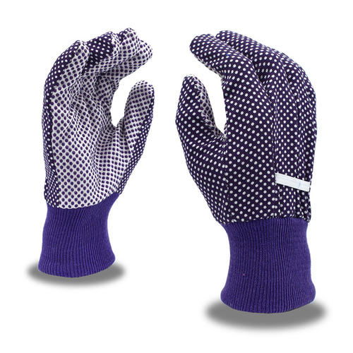 Cordova International Sourcing Co BL19112 Sprouts Weeder Garden Glove Cotton Canvas Medium Purple Pair