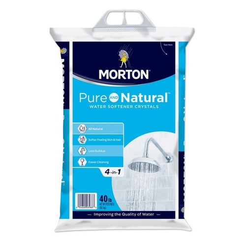 Morton Salt F149830000G Pure & Natural Water Softening Crystals, 40-Lbs.